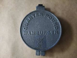 Vintage Quarter Pound Hamburger Patty Press Mold Taiwan Aluminum