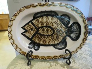 Vintage Arabia Finland Gog Handpainted Fish Platter