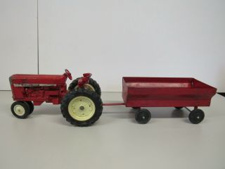 Vintage Ertl International Harvester Farm Tractor And Steel Wagon