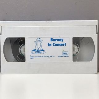 Barney In Concert Sing - Along Vhs Video Vcr Tape 1991 Lyons Rare Vtg Fast