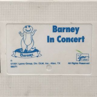 Barney In Concert Sing - Along VHS Video VCR Tape 1991 Lyons Rare VTG Fast 2