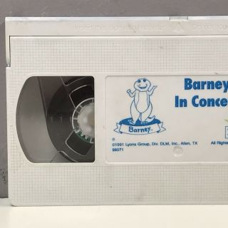 Barney In Concert Sing - Along VHS Video VCR Tape 1991 Lyons Rare VTG Fast 3
