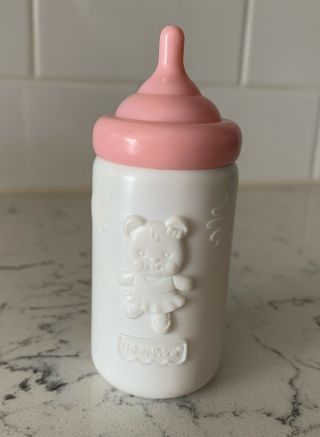 Fisher Price Little Mommy Doll Replacement Pink And White Magnetic Bottle Htf
