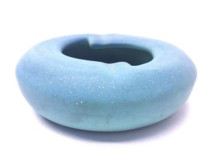 Vintage Van Briggle Pottery Colorado Springs Blue Teal Bowl Ashtray Decorative 3