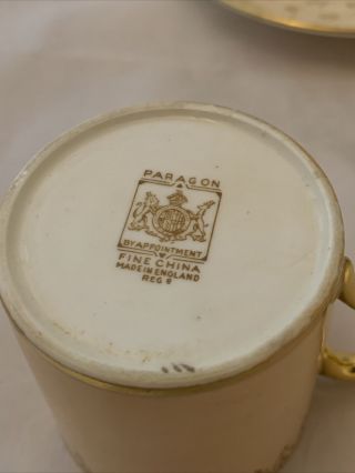 Vintage Paragon England Orchard Fruit DEMITASSE/ESPRESSO Cup Saucer 3