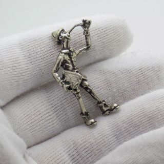 Vintage Solid Silver Italian Made Pinocchio Miniature Hallmarked Figurine 2