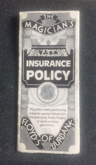 Vintage Magic Trick Apparatus Magician’s Insurance Policy Floyd’s Comedy Routine