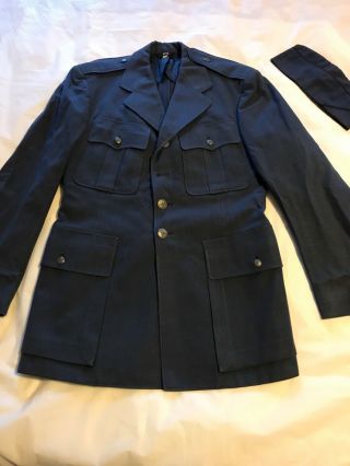 Vintage Us Air Force Dress Blues Jacket And Cap
