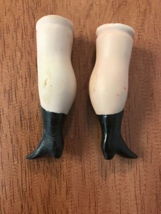 Vintage Porcelain Bisque Boudoir Doll Legs 2 1/2” Heeled Parts Restore Repair