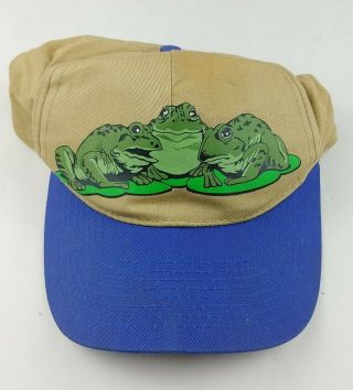 Vintage Official Budweiser Anheuser Busch Beer 1995 Frog Snapback Hat Cap Bud