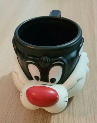 Vintage Sylvester The Cat 1992 Looney Tunes Warner Brother Plastic Mug Cup