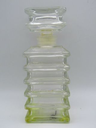 Large Vintage Empty Glass Perfume Fragrance Bottle Made In France 7.  25 "
