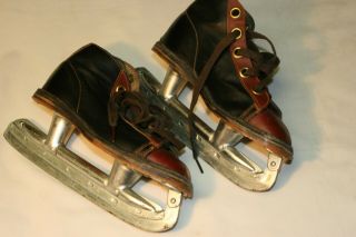 Vintage Mc Inc Kids Canadian Hockey Skates To - Tone Leather