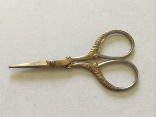 Antique Vintage Sewing Needle Work Embroidery Scissors 1 3/4” Blade