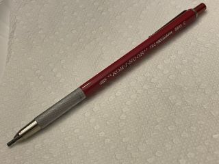 Vintage Koh - I - Noor Red Technigraph Lead Clutch Pencil W/ Clip 5611 C.