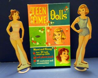 Teen Time Paper Dolls W/stands & Clothes - 1960 - Whitman Pub.  Co.  - No.  440l