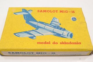 Vintage Samolot Mig - 15 1/72 Model Airplane Kit Russian Cold War Era Jet Fighter