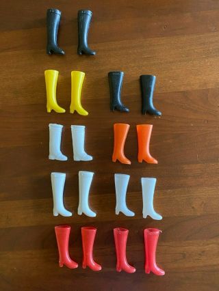 Vintage 1970s Barbie Doll Boots 9 Pairs Made in Hong Kong 2