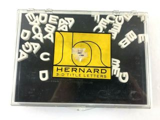 3 Layers Of Letters Numbers Hernard 3 - D White Title Letters In Case Vintage