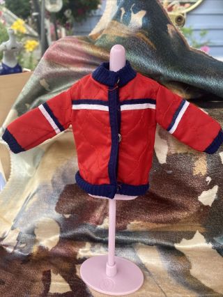 Vintage Sindy Outfit Pedigree Sindy Doll Alpine Sports Jacket 1983 Red