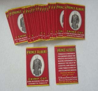 Of 25 Old Vintage - Prince Albert Smoking Tobacco Papers / Label