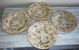 Set Of (4) Target Home American Simplicity Floral Dinner Plates 11 1/4 "