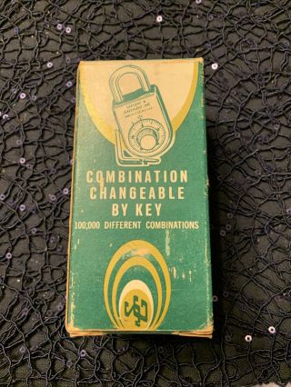 Vintage Sargent & Greenleaf Security Key Changing Combination Padlock 8088