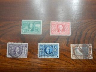 Us Stamp Scott 323,  324,  325,  326,  327 Louisiana Purchase 1904 See Discription