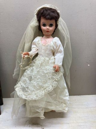 Vintage 1950s Revlon - Type 19 " Vinyl High Heel Bride Doll Marked 14r