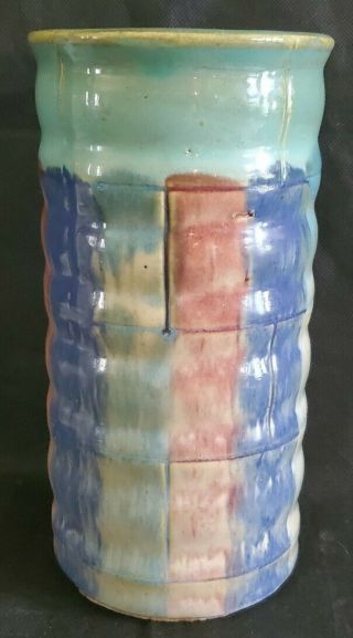Hull Pottery Early Art 1920s Stoneware Colorful Vase 26