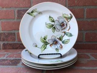Roselyn China Dogwood Magnolia Large Dinner Plates Set Of 4 Made In Japan