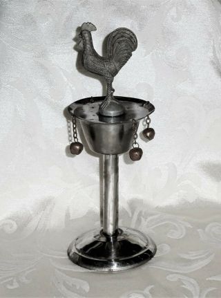 Vintage Herramienta Warriors Tool Santeria Religion Osun Rooster Cock & Bells