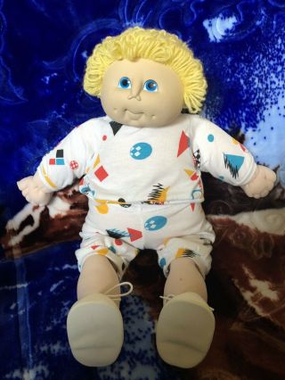 2x 1984 Mn Thomas Cabbage Patch Kids Dolls Blonde & Blue Eyes 16 " Boy And Girl