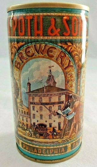 Vintage F.  A.  Poth & Sons Brewery Beer Collectors Can - Empty/unpopped Steel Can