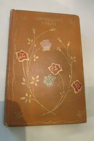Rare Antique Book,  Poems By Henry Wadsworth Longfellow,  Altemus Co Illustr1899