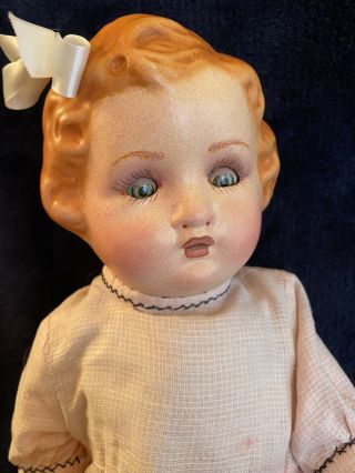 Antique Metal Head Doll 19 In Vintage Costume Antique Doll Compo Limbs Sleep Eye