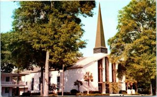 Postcard North Central Baptist Church Gainesville Florida Fl Fla Vintage C30