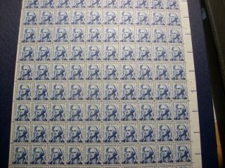 Estate Find George Washington 5 Cent Stamps Sheet Of 100