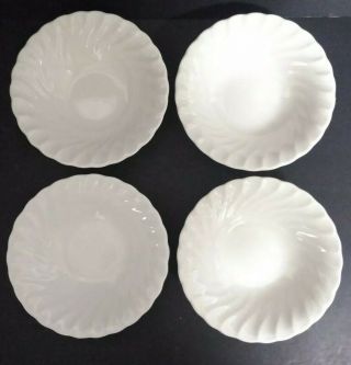 Set Of 4 Sheffield Bone White China 5 5/8 " Berry Bowls Made In Usa