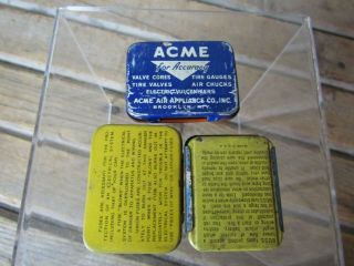 3 Vintage Fuse Advertising Tins Acme,  Union ad Buss with Fuses 3