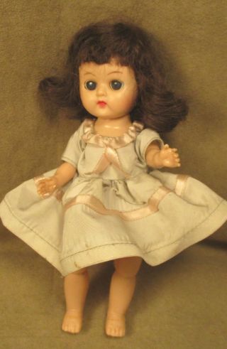 Vintage Cosmopolitan Ginger Doll - 7.  5 " Hard Plastic - Big Eyes - Dark Brunette