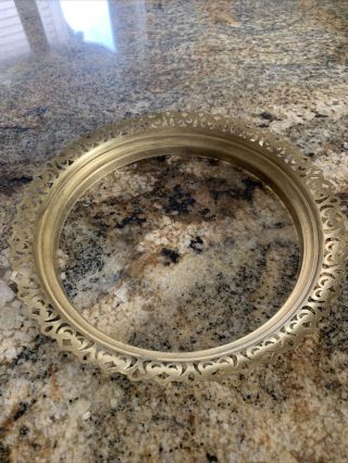 Antique 6 1/4” Hanging Oil,  Kerosene Lamp Shade Crown Ring