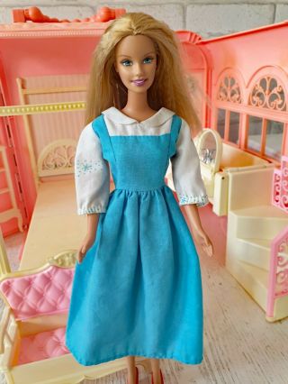 Vintage Barbie Sindy Doll Tammy Turquoise Blue Dress Clothes 1980 