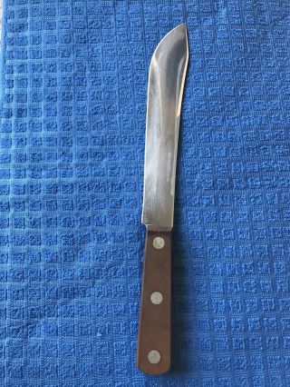 Vtg Cutco No.  32 Butcher Knife Wood Handle 8” Blade