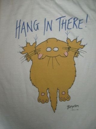 Vintage Boynton Hang In There Cat T - Shirt Large