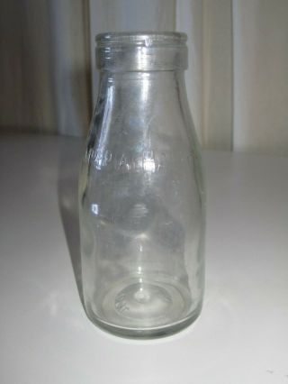 Vintage Imperial Half Pint Glass Milk Bottle