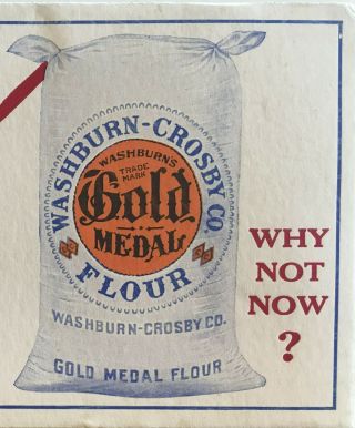 Washburn - Crosby Co Gold Medal Flour Henry Richter Clinton Ma Vintage Ink Blotter