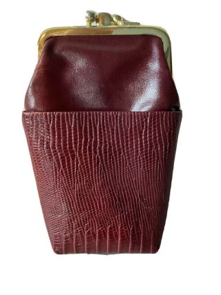 Vintage Princess Gardner Leather Cigarette Case,  Dark Red 60534 - 1333