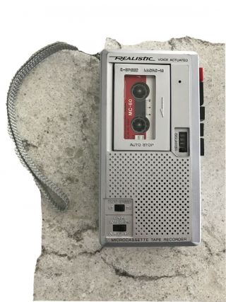 Vintage Radio Shack 14 - 1042 Micro - 18 Microcassette Tape Recorder/player.