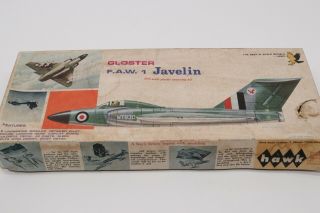 Hawk Gloster Faw 1 Javelin 1:72 Model Airplane Kit Vintage 1967 Raf Jet Fighter